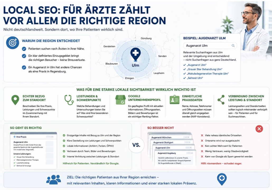 LOCAL SEO- FÜR ÄRZTE ZÄHLT VOR ALLEM DIE RICHTIGE REGION